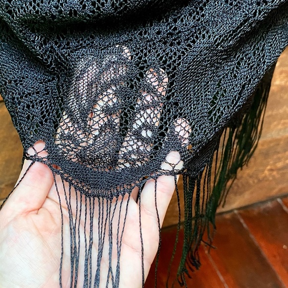 Vintage Y2K Daniel Laurent Witchy Gothic 20’s Flapper Dress w Stevie Nicks Vibes - Picture 7 of 15